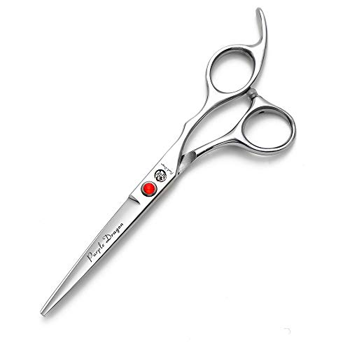 Purple Dragon 4“/5"/5.5"/6"/6.5"/7"/7.5"/8"/9"/10" Sharp Edge Salon Hair Cutting Shears - Pet/Dog Grooming Scissors with Bag - Perfect for Barber or Pet Groomer