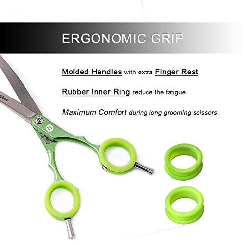 TooSharp Dogs Grooming Curved Scissor - 7.5 Inch Pet Grooming Shear for Professional Groomer, Made of Japanese 440C Stainless Steel