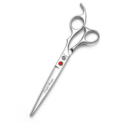 Purple Dragon 4“/5"/5.5"/6"/6.5"/7"/7.5"/8"/9"/10" Sharp Edge Salon Hair Cutting Shears - Pet/Dog Grooming Scissors with Bag - Perfect for Barber or Pet Groomer