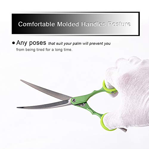 TooSharp Dogs Grooming Curved Scissor - 7.5 Inch Pet Grooming Shear for Professional Groomer, Made of Japanese 440C Stainless Steel