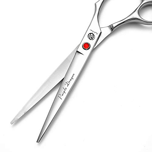 Purple Dragon 4“/5"/5.5"/6"/6.5"/7"/7.5"/8"/9"/10" Sharp Edge Salon Hair Cutting Shears - Pet/Dog Grooming Scissors with Bag - Perfect for Barber or Pet Groomer