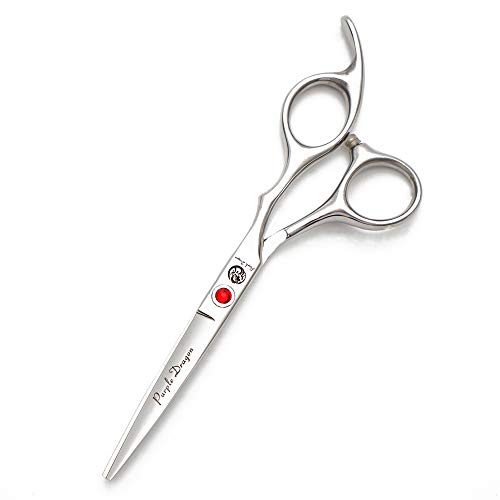 Purple Dragon 4“/5"/5.5"/6"/6.5"/7"/7.5"/8"/9"/10" Sharp Edge Salon Hair Cutting Shears - Pet/Dog Grooming Scissors with Bag - Perfect for Barber or Pet Groomer