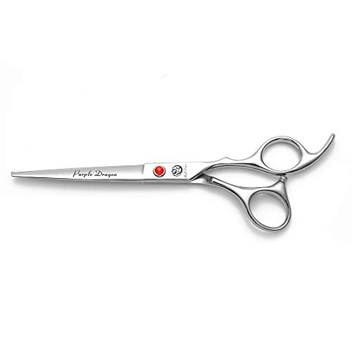 Purple Dragon 4“/5"/5.5"/6"/6.5"/7"/7.5"/8"/9"/10" Sharp Edge Salon Hair Cutting Shears - Pet/Dog Grooming Scissors with Bag - Perfect for Barber or Pet Groomer