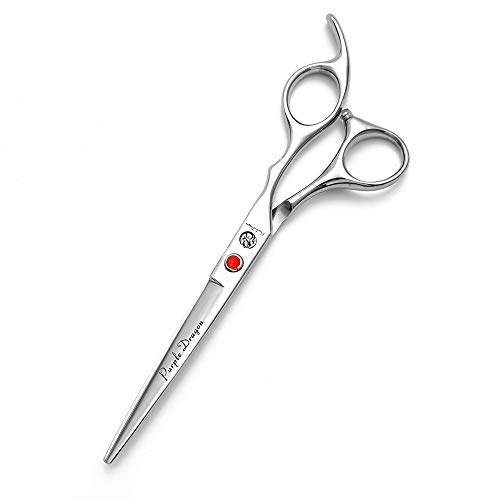 Purple Dragon 4“/5"/5.5"/6"/6.5"/7"/7.5"/8"/9"/10" Sharp Edge Salon Hair Cutting Shears - Pet/Dog Grooming Scissors with Bag - Perfect for Barber or Pet Groomer