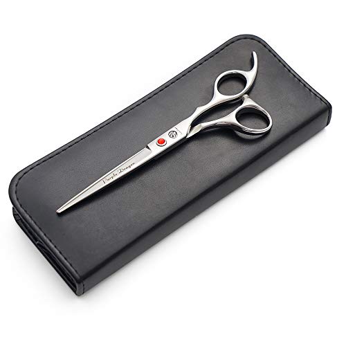 Purple Dragon 4“/5"/5.5"/6"/6.5"/7"/7.5"/8"/9"/10" Sharp Edge Salon Hair Cutting Shears - Pet/Dog Grooming Scissors with Bag - Perfect for Barber or Pet Groomer