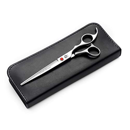 Purple Dragon 4“/5"/5.5"/6"/6.5"/7"/7.5"/8"/9"/10" Sharp Edge Salon Hair Cutting Shears - Pet/Dog Grooming Scissors with Bag - Perfect for Barber or Pet Groomer