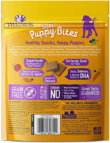 Wellness Natural Pet Food Grain Free Puppy Training Treats, 2 Pack