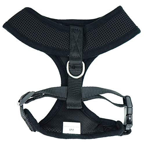 WONDERPUP Soft Mesh Dog Harness No Pull Walking Comfort Padded Vest Harnesses Adjustable Black L