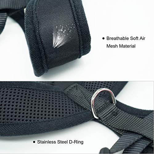 WONDERPUP Soft Mesh Dog Harness No Pull Walking Comfort Padded Vest Harnesses Adjustable Black L