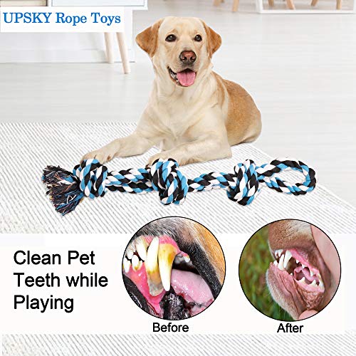 Dog Rope Toys Dog Grinding Teeth 2 Nearly Indestructible Dog Toys Dental Cleaning Product Prevents Boredom and Relieves Stress (2 Packs)