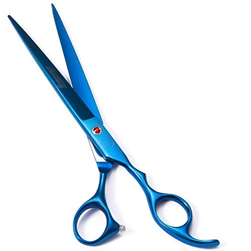 Professional Dog Grooming Scissors Set, 7 Inch/8 Inch Pet Grooming Scissors Chunkers Shears for Dog, Curved Dog Grooming Scissors, Thinning Shears for Dog with Grooming Comb
