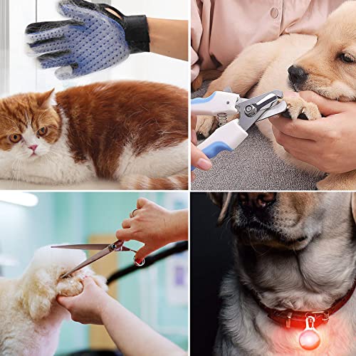 JiangWaveT Dog Cat Clippers Grooming Kit - Professional Cordless Rechargeable Dog Clippersï¼Low Noise & Suitable Horse Cat Dog Hair Clippers Shaver Tools