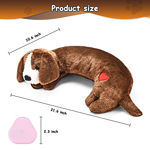 Moropaky Heartbeat Toy Puppy Heartbeat Stuffed Animal Heartbeat Plush Toy for Puppy, Dog Heartbeat Toy for Pet Anxiety Relief Behavioral Sleep Aid Crate Kennel Training Puppy Cuddly Comfort Toyâ¦