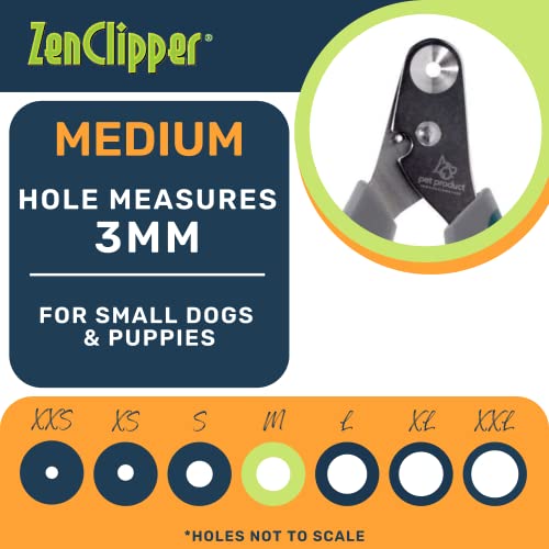 Zen Clipper Puppy and Small Dog Nail Clippers â The Worry-Free Grooming Nail Clippers, Avoid Painful Overcutting â Stress, Injury-Free Nail Cutting â Unique Blade Clips The Tip â 3mm Hole