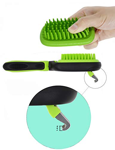 Dog Brush & Cat Brush Pet Grooming Comb 5 in 1 - for Fur Remove, Cleaning Stubborn Mats and tangled