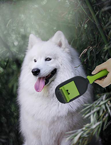 Dog Brush & Cat Brush Pet Grooming Comb 5 in 1 - for Fur Remove, Cleaning Stubborn Mats and tangled