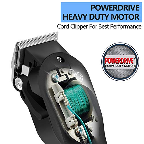 Maxshop Dog Grooming Clippers Kit with Wired Design for Thick Coats Heavy Duty Plug-in Pet Trimmer Electric Professional Pet Hair Clippers for Dogs Cats Pets