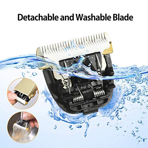 Maxshop Dog Grooming Kit, Low Noise Rechargeable Dogs Shaver Clippers Electric Quiet Dog Hair Trimmer for Dogs and Cats with Comb Guides Scissors Nail Kits