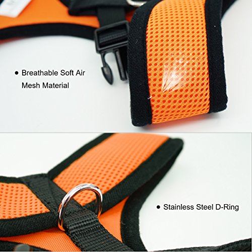 WONDERPUP Soft Mesh Dog Harness No Pull Walking Comfort Padded Vest Harnesses Adjustable