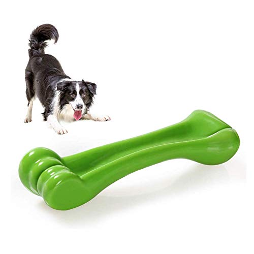 EETOYS Dog Toy for Aggressive Chewers and Teething Puppy Durable Dog Chew Toy Made with Hard Nylon Heavy Duty Tough Dog Toy for Small Medium Large Dogs (Dogs up to 35 lbs, Green)