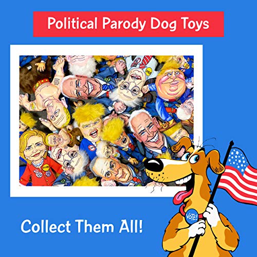 FUZZU Donald Trump Political Parody Novelty Durable Dog Chew Toy with Squeaker, Large 17"