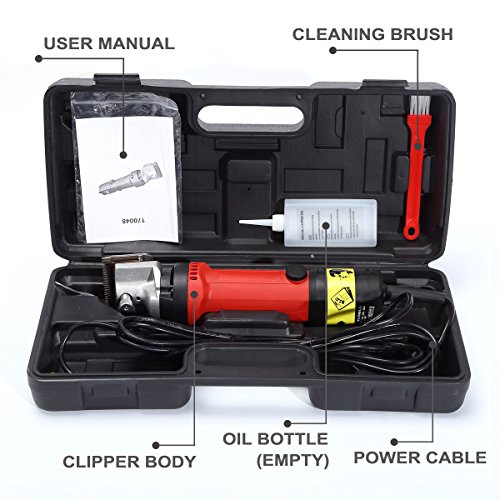 TAKEKIT Horse Clippers Professional Electric Animal Grooming Kit for Horse Equine Goat Pony Cattle and Large Thick Coat Dogs, 6 Speeds Large Heavy Duty Farm Livestock Haircut Trimmer, 380W