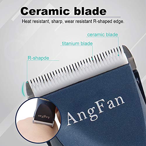 AngFan Dog Clippers for Grooming 16pcs Dog Grooming Kit for Small Large Dogs Grooming Clippers Supplies Dog Hair Clippers Low Noise Profesional Pet Cat Shaver Cordless Rechargeable Trimmers for DogsÂ 