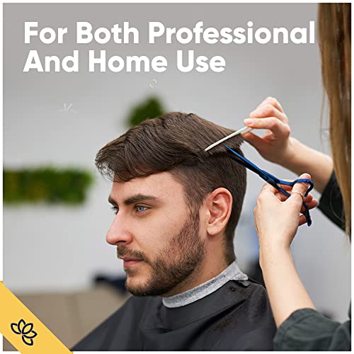 Equinox Professional Razor Edge Series - Titanium Barber Hair Cutting Scissors/Shears - 6.5" Overall Length with Fine Adjustment Tension Screw