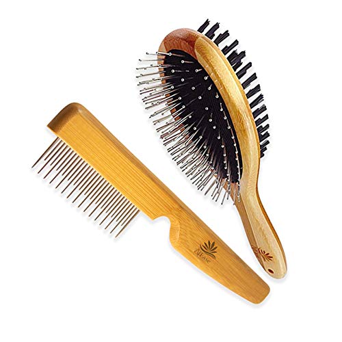 ATEASE Dog Gift Set-New Puppy Pet Kit-Starter Brush and Comb Professional Double Sided, Detangling, Dematting All Natural Grooming for Long and Short haired Dogs Cats Puppies Kittens