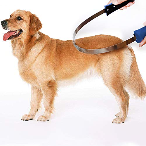 BOTH WINNERS Dual-Sided Shedding Blade with Stainless Steel Blade De-Shedding Tool for All Dog Coat Types- Soft Touch Grip