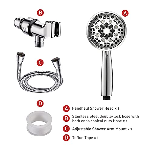 Anza High Pressure 4.5" Shower Head with Handheld