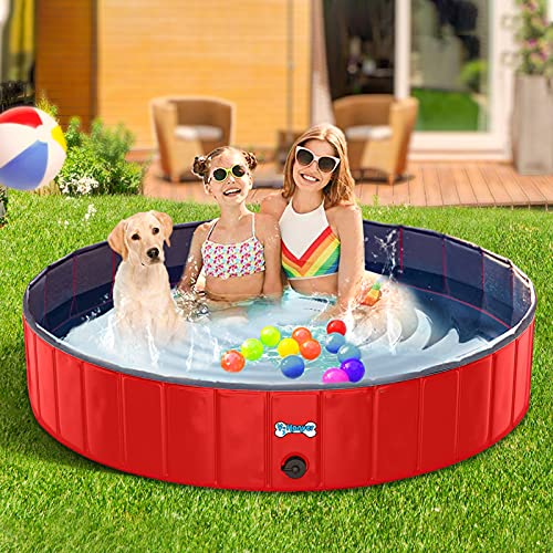 Foldable PVC Dog Pool for XLarge Dogs, 63 X 12 inch