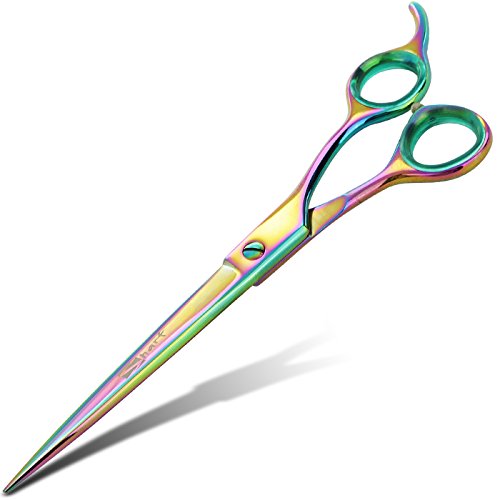 Sharf Rainbow 8.5 Inch Dog Trimming Scissors for Grooming - Effortless Grooming Performance - Durable Blades for Flawless Results - Professional and Beautiful Dog Cutting Scissors for Grooming
