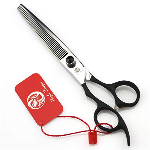 7.0" Left Handed Professional Pet Grooming Scissors, Border Collie Blending Shears, Samoyed Thinning Shear, Puppy Grooming Tools with Bag for Left Handed Person