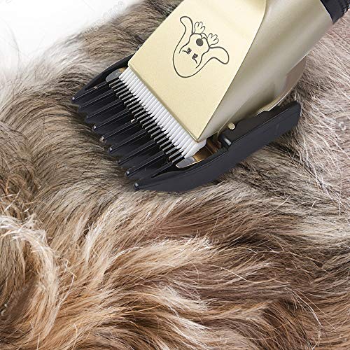 Glosell Dog Grooming Kit, Low Noise, Electric Quiet, Rechargeable, Cordless, Pet Hair Thick Coats Clippers Trimmers Set, Suitable for Dogs, Cats, and Other Pets (Clippers with Scissors Comb)
