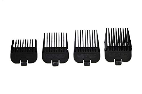 Andis 4 Piece Animal Comb Set; Sizes: 1/8", 1/4", 3/8", 1/2", Black, 21318