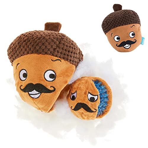 BarkBox 2-in-1 Interactive Plush Puzzle Dog Toys - Squeaky Pet and Puppy Enrichment Toys for Small, Medium, and Large Dogs | Monsieur Acorn