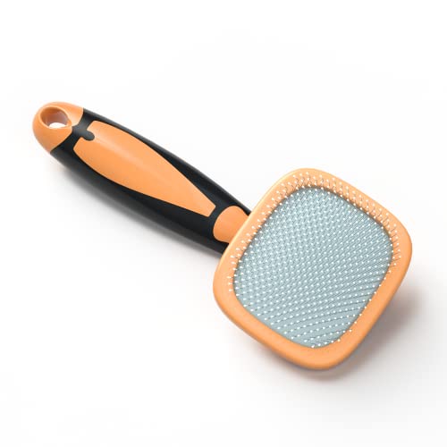 Glendan Dog Brush & Cat Brush- Slicker Pet Grooming Brush- Shedding Grooming Tools(Yellow)