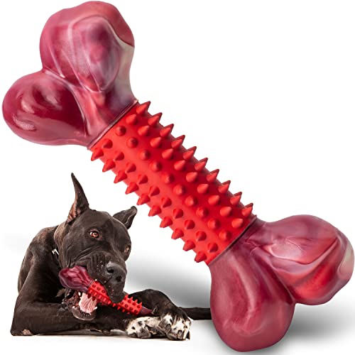 Tough Dog Toys for Aggressive Chewers Large Breed, Apasiri Dog Chew Toys, Durable Dog Toys, Dog Bones Made with Nylon and Rubber, Big Indestructible Dog Toy, Medium Puppy Chew Toys Teething chew Toys