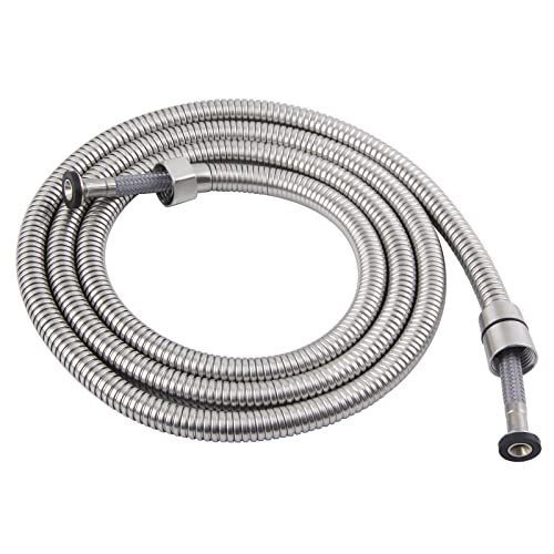 Handheld Shower Hose 79", Angle Simple Stainless Steel Flexible Shower Sprayer Hose, Replacement Shower Hose 1/2" IPS, Shower Extension Hose, Brushed Nickel