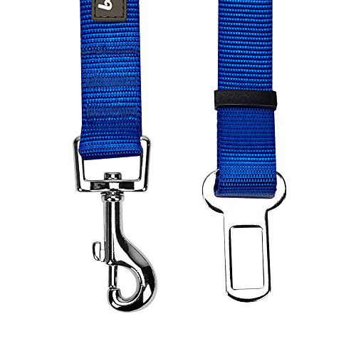 Blueberry Pet Essentials Classic Dog Seat Belt Tether for Dogs Cats, Royal Blue, Durable Safety Car Vehicle Seatbelts Leads Use with Harness