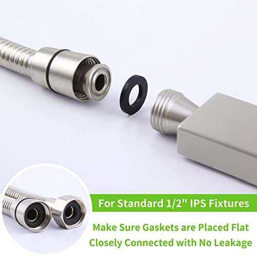 Bathroom Shower Hose, Angle Simple Metal Handheld Showerhead Hose Replacement for Bathtub Sprayer Trailers Garden Plumbing Pipe Water Hose for Rinsing