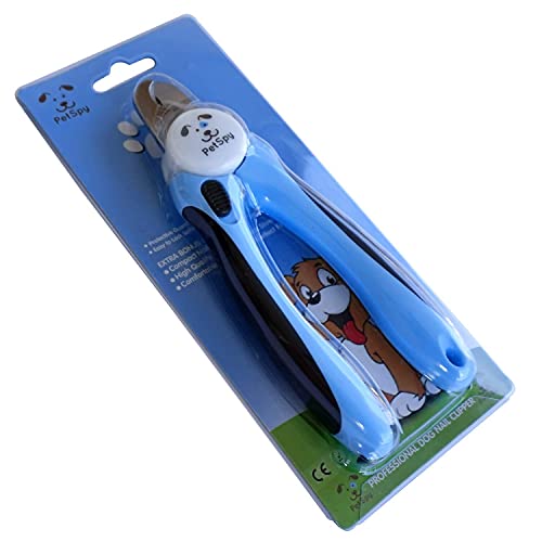 PetSpy Best Dog Nail Clippers and Trimmer with Quick Sensor - Razor Sharp Blades, Safety Guard to Avoid Overcutting, Free Nail File - Start Professional & Safe Pet Grooming at Home