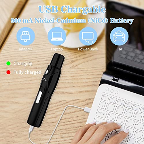 Pet Nail Grinder with LED Light & 2 Grinding Heads, 2-Speed Low Noise & More Powerful Dog Nail Grinder, Pet Nail Trimmer File, Painless Paw Claw Care, Quiet Toenail Grooming Tool for L/M/S Dogs/Cats