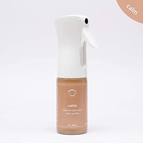 PetPotion No Rinse, Waterless, Spray Misting Shampoo for Dogs| USDA Organic| Reusable & Refillable (Calm - Vanilla Scented - 5.5 oz)