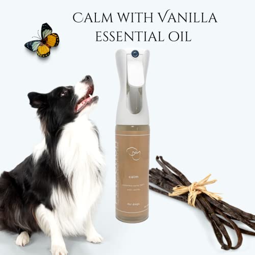 PetPotion No Rinse, Waterless, Spray Misting Shampoo for Dogs| USDA Organic| Reusable & Refillable (Calm - Vanilla Scented - 5.5 oz)