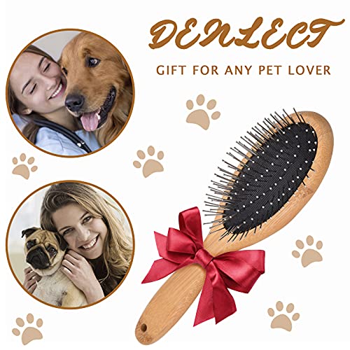 KylePet Dog Cat Brush, Pet Brushes For Dogs Pet Slicker Brush With Bamboo Handle For Dogs And Cats Long Hair Pets Grooming Comb For Removing Shedding