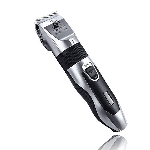 Dog Grooming Clippers - Cordless Quiet Pet Hair Clippers Trimmer Rechargeable with Stainless Steel Blades Dog Comb Shears Best Professional Hair Clipper Set for Dogs Cats Pets Long Short Hair