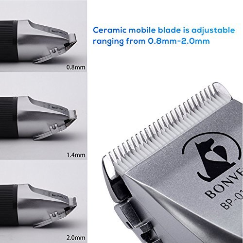 Dog Grooming Clippers - Cordless Quiet Pet Hair Clippers Trimmer Rechargeable with Stainless Steel Blades Dog Comb Shears Best Professional Hair Clipper Set for Dogs Cats Pets Long Short Hair