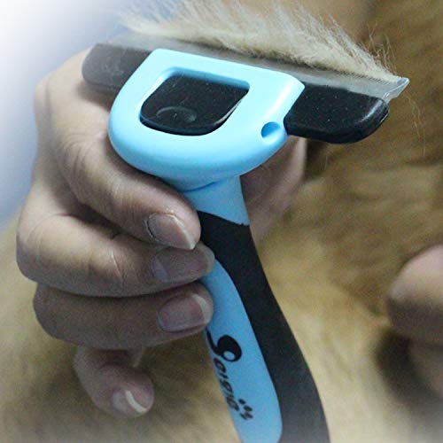 petgle Dog Hair Brush and Dog Comb Effectively Reduces Shedding Undercoat Professional Dog Grooming Tools and Pet Deshedding Brush for Small,Medium,Big,Large Dogs and Cats